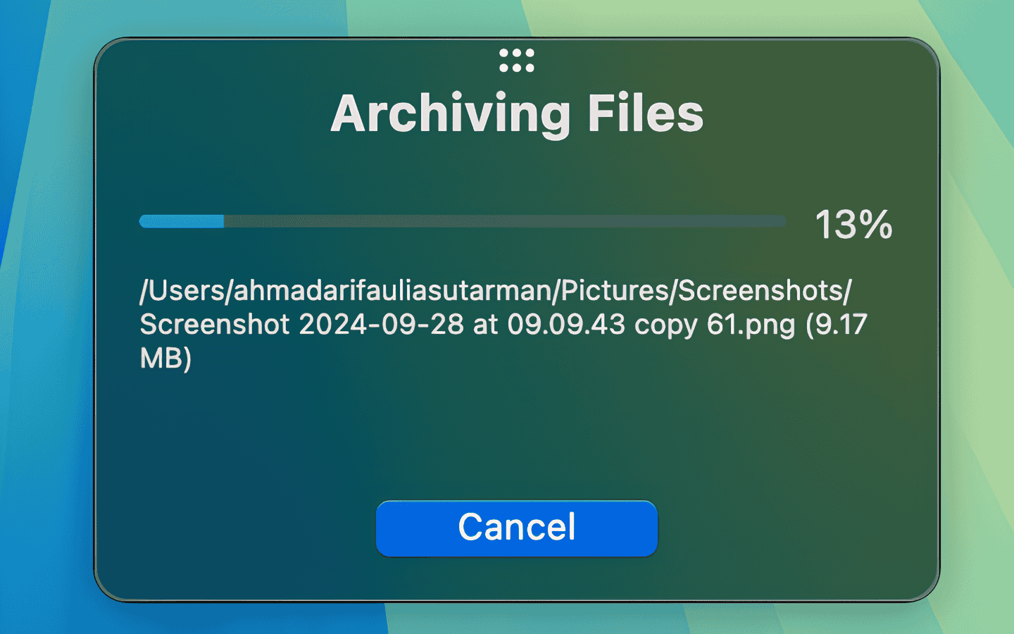 Demonstration of Drag, Drop, Archive! feature